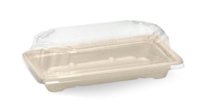 SMALL BIOCANE SUSHI TRAY PLA LID - Cafe Supply