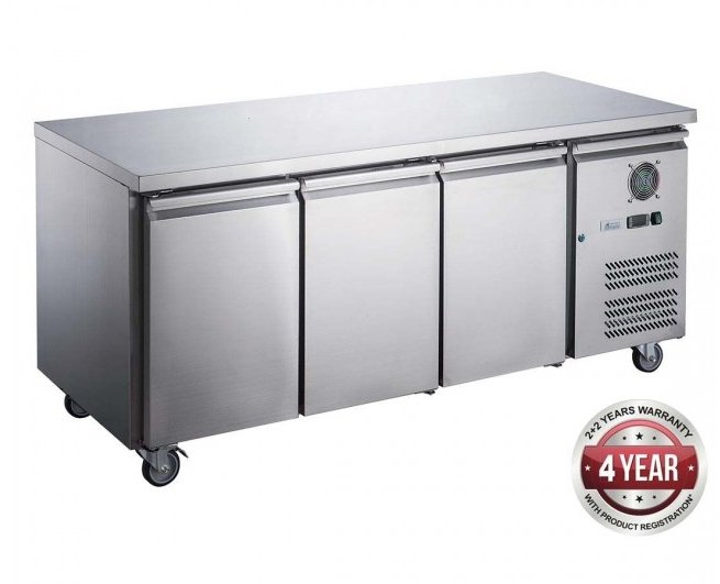 Three Door Bench Fridge - XUB6C18S3V - Cafe Supply