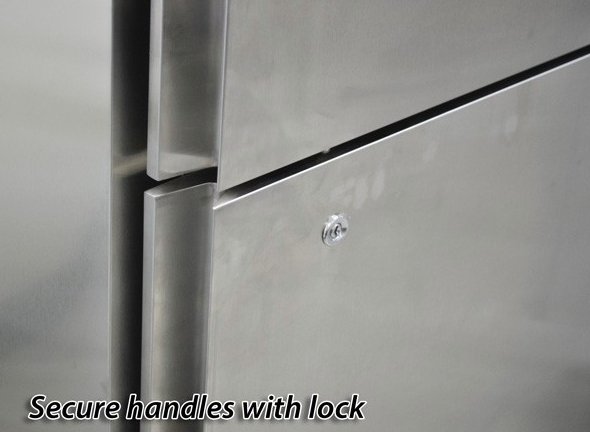 TROPICAL Thermaster 2×½ door SS Fridge - Cafe Supply