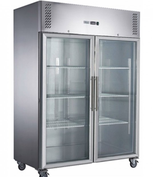 Two Full Glass Door Upright Fridge - XURC1200G2V - Cafe Supply