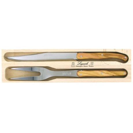 Verdier Carving Set Olive Wood - Cafe Supply