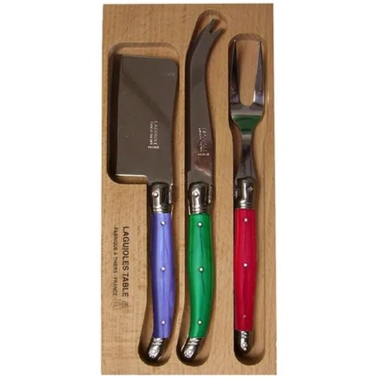 Verdier Cheese Set Blue/Grn/Red 3Pc - Cafe Supply