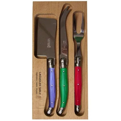 Verdier Cheese Set Blue/Grn/Red 3Pc - Cafe Supply