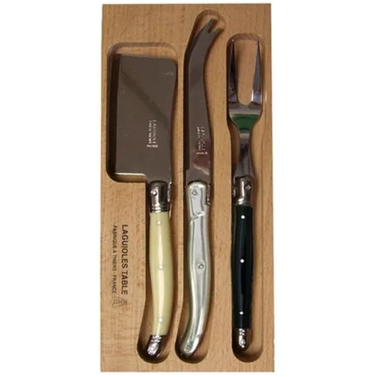 Verdier Cheese Set Ivory/Ss/Black 3Pc - Cafe Supply