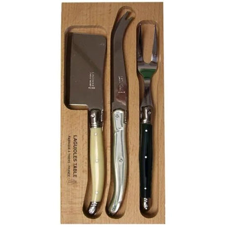 Verdier Cheese Set Ivory/Ss/Black 3Pc - Cafe Supply