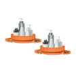SOGA 2X Orange 360 Degree Wall-Mounted Rotating Bathroom Organiser Corner Vanity Rack Toilet Adhesive Storage Shelf - Cafe Supply