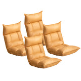 SOGA 4X Yellow Lounge Recliner Lazy Sofa Bed Tatami Cushion Collapsible Backrest Seat Home Office Decor - Cafe Supply