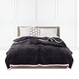 SOGA Dark Grey Throw Blanket Warm Cozy Double Sided Thick Flannel Coverlet Fleece Bed Sofa Comforter - Cafe Supply
