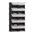 SOGA 10 Tier 2 Column Shoe Rack Organizer Sneaker Footwear Storage Stackable Stand Cabinet Portable Wardrobe with Cover - Cafe Supply