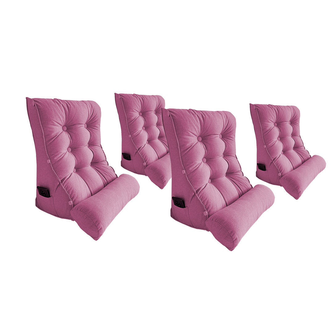 SOGA 4X 60cm Magenta Triangular Wedge Lumbar Pillow Headboard Backrest Sofa Bed Cushion Home Decor - Cafe Supply