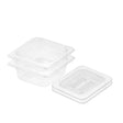 SOGA 65mm Clear Gastronorm GN Pan 1/6 Food Tray Storage Bundle of 2 with Lid - Cafe Supply