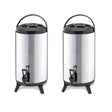 SOGA 2X 16L Portable Insulated Cold/Heat Coffee Tea Beer Barrel Brew Pot With Dispenser - Cafe Supply