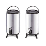 SOGA 2X 16L Portable Insulated Cold/Heat Coffee Tea Beer Barrel Brew Pot With Dispenser - Cafe Supply