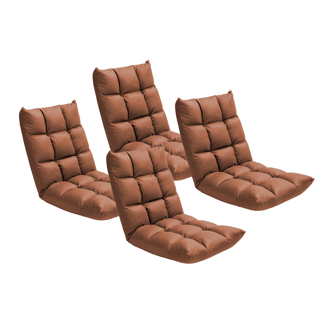 SOGA 4X Coffee Lounge Floor Recliner Adjustable Gaming Sofa Bed Foldable Indoor Outdoor Backrest Seat Home Office Decor - Cafe Supply