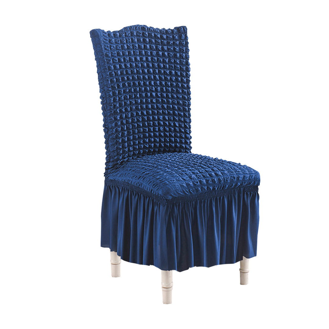 SOGA Blue Chair Cover Seat Protector with Ruffle Skirt Stretch Slipcover Wedding Party Home Decor - Cafe Supply