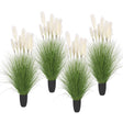 SOGA 4X 110cm Artificial Indoor Potted Reed Bulrush Grass Tree Fake Plant Simulation Decorative - Cafe Supply