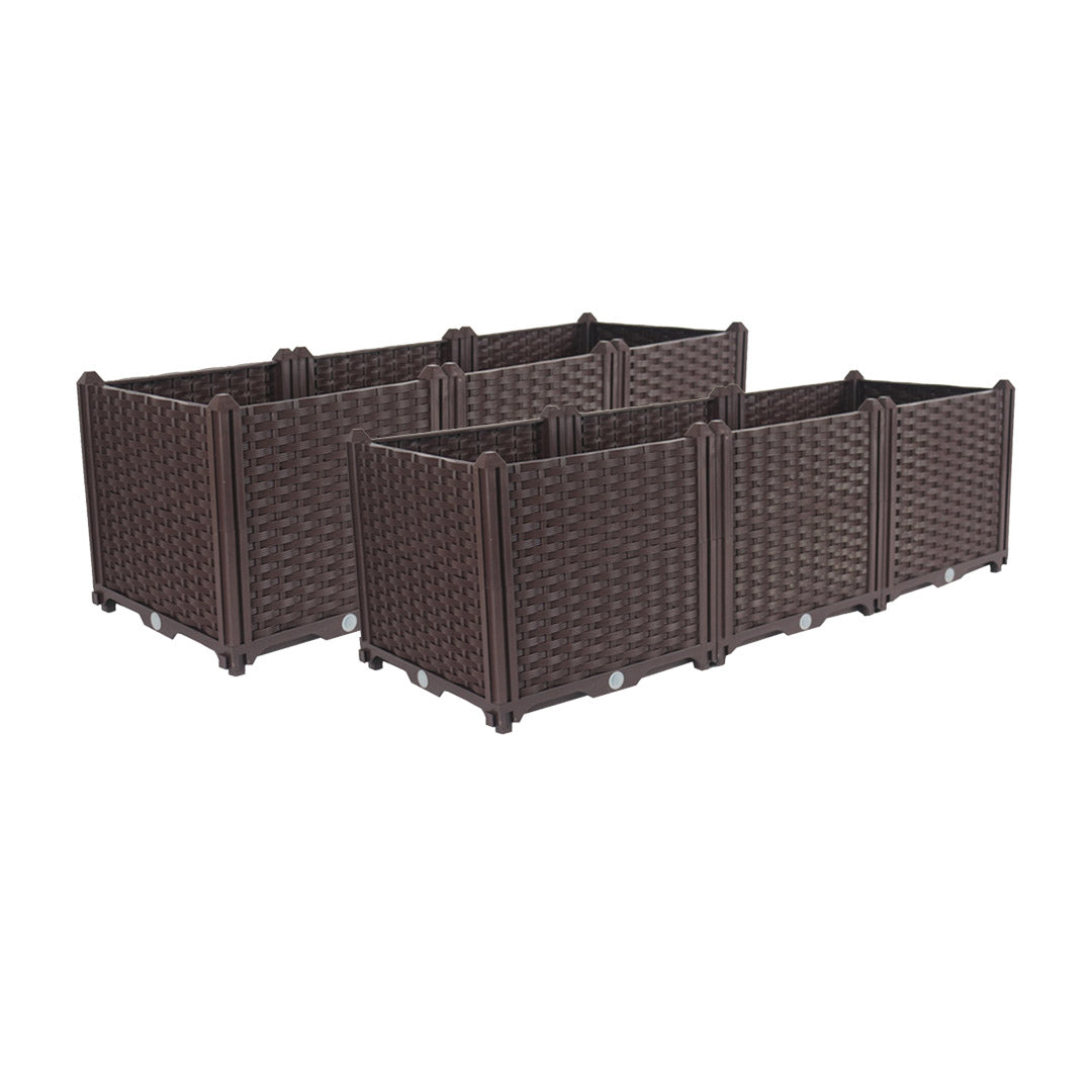 SOGA 2X 120cm Raised Planter Box Vegetable Herb Flower Outdoor Plastic Plants Garden Bed Deepen - Cafe Supply