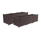 SOGA 2X 120cm Raised Planter Box Vegetable Herb Flower Outdoor Plastic Plants Garden Bed Deepen - Cafe Supply
