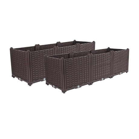 SOGA 2X 120cm Raised Planter Box Vegetable Herb Flower Outdoor Plastic Plants Garden Bed Deepen - Cafe Supply