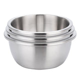 SOGA 3Pcs Deepen Matte Stainless Steel Stackable Baking Washing Mixing Bowls Set Food Storage Basin - Cafe Supply