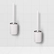 SOGA 2X 27cm Wall-Mounted Toilet Brush with Holder Bathroom Cleaning Scrub White - Cafe Supply