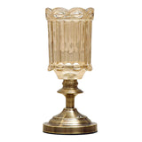 SOGA 28.5cm Transparent Glass Flower Vase with Metal Base Filler Vase - Cafe Supply