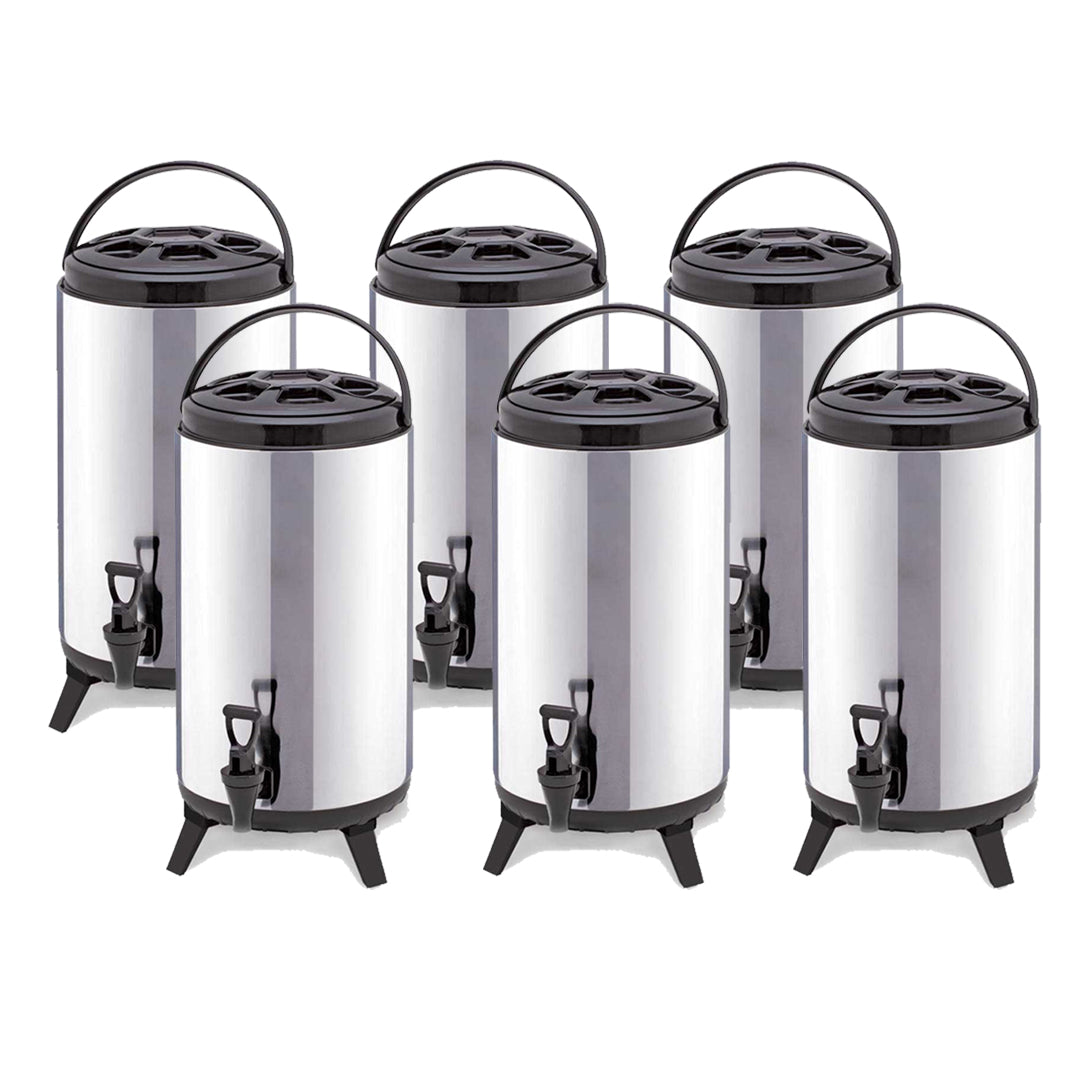 SOGA 6X 16L Portable Insulated Cold/Heat Coffee Tea Beer Barrel Brew Pot With Dispenser - Cafe Supply