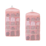 SOGA 2X Pink Double Sided Hanging Storage Bag Underwear Bra Socks Mesh Pocket Hanger Home Organiser - Cafe Supply