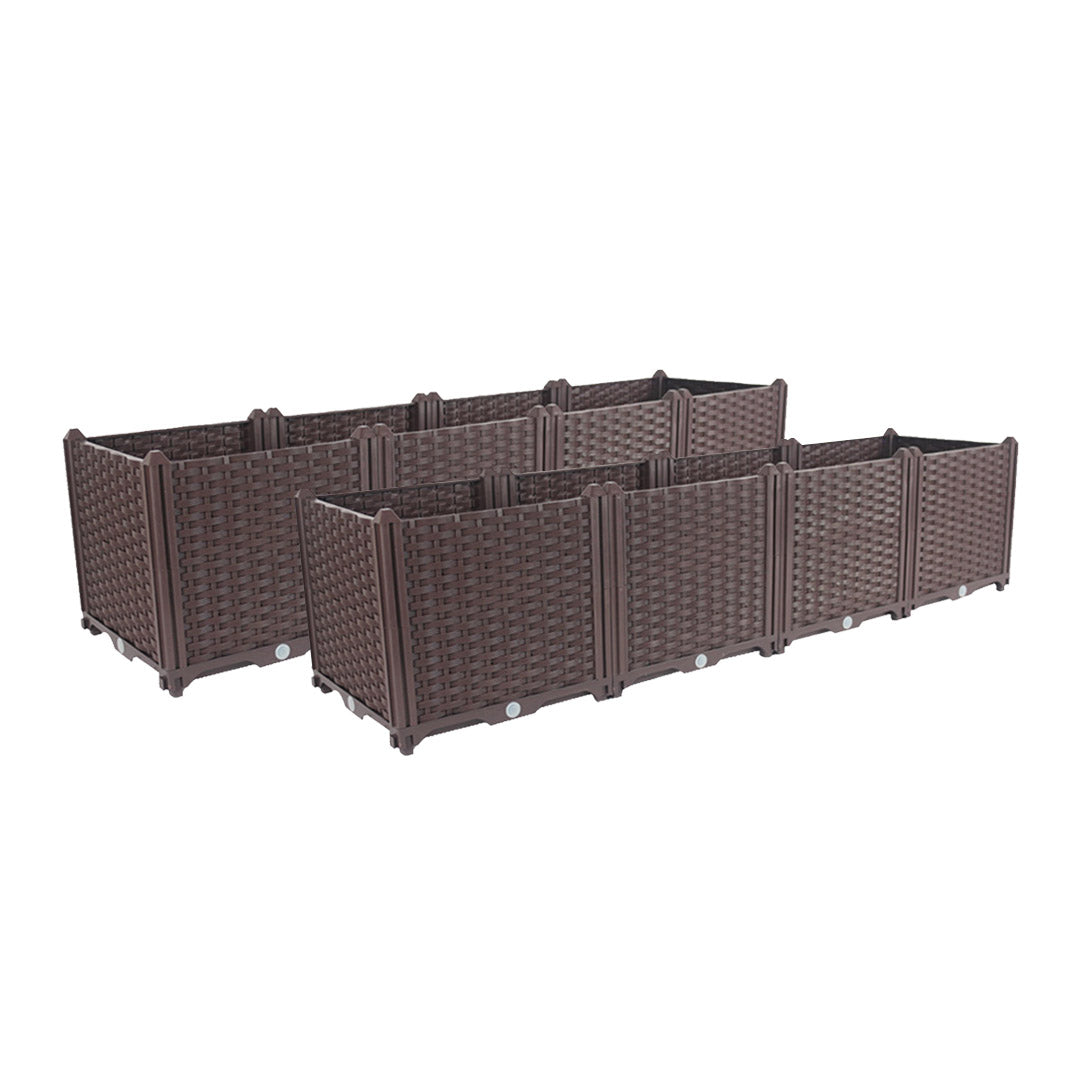 SOGA 2X 160cm Raised Planter Box Vegetable Herb Flower Outdoor Plastic Plants Garden Bed Deepen - Cafe Supply