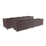 SOGA 2X 160cm Raised Planter Box Vegetable Herb Flower Outdoor Plastic Plants Garden Bed Deepen - Cafe Supply