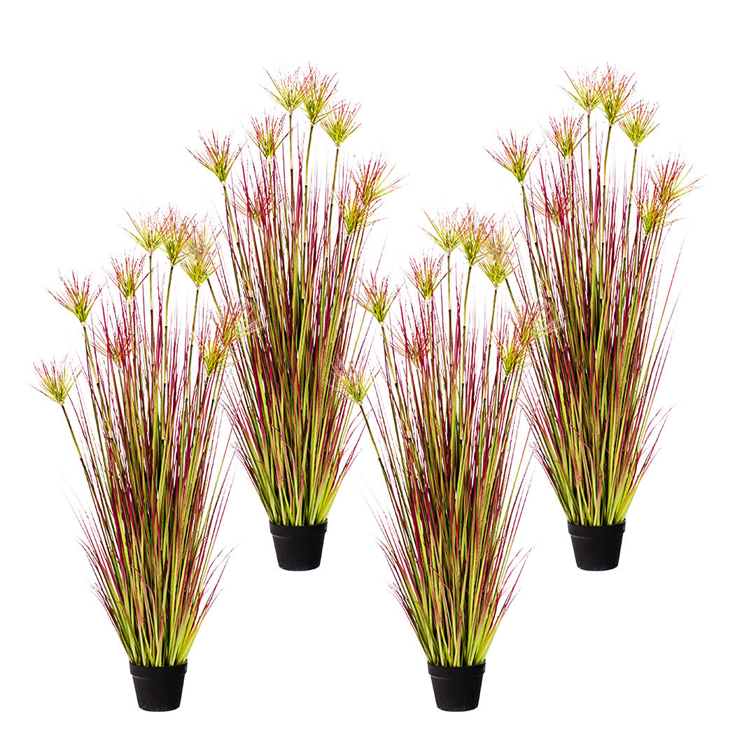 SOGA 4X 150cm Purple-Red Artificial Indoor Potted Papyrus Plant Tree Fake Simulation Decorative - Cafe Supply