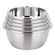 SOGA 5Pcs Deepen Polished Stainless Steel Stackable Baking Washing Mixing Bowls Set Food Storage Basin - Cafe Supply