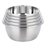 SOGA 5Pcs Deepen Polished Stainless Steel Stackable Baking Washing Mixing Bowls Set Food Storage Basin - Cafe Supply