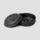 SOGA 28cm Cast Iron Dutch Oven Pre-Seasoned Cast Iron Pot with Lid - Cafe Supply