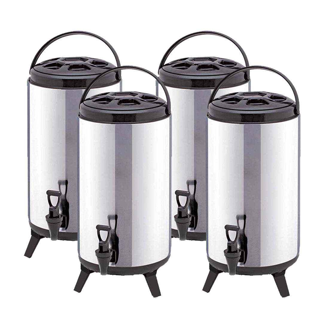 SOGA 4X 14L Portable Insulated Cold/Heat Coffee Tea Beer Barrel Brew Pot With Dispenser - Cafe Supply
