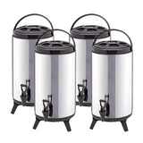 SOGA 4X 14L Portable Insulated Cold/Heat Coffee Tea Beer Barrel Brew Pot With Dispenser - Cafe Supply