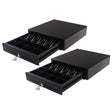 SOGA 2X Black Heavy Duty Cash Drawer Electronic 4 Bills 8 Coins Cheque Slot Tray Pos 410 - Cafe Supply