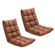 SOGA 2X Coffee Lounge Floor Recliner Adjustable Gaming Sofa Bed Foldable Indoor Outdoor Backrest Seat Home Office Decor - Cafe Supply