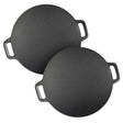 SOGA 2X 37cm Cast Iron Induction Crepes Pan Baking Cookie Pancake Pizza Bakeware - Cafe Supply