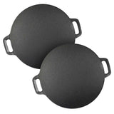 SOGA 2X 37cm Cast Iron Induction Crepes Pan Baking Cookie Pancake Pizza Bakeware - Cafe Supply