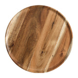 SOGA 20cm Brown Round Wooden Centerpiece Serving Tray Board Home Decor - Cafe Supply