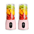 SOGA 2X Portable Mini USB Rechargeable Handheld Juice Extractor Fruit Mixer Juicer Pink - Cafe Supply