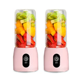 SOGA 2X Portable Mini USB Rechargeable Handheld Juice Extractor Fruit Mixer Juicer Pink - Cafe Supply
