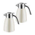 SOGA 2X 1.2L Stainless Steel Kettle Insulated Vacuum Flask Water Coffee Jug Thermal White - Cafe Supply
