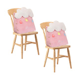 SOGA 2X Pink Cute Cloud Cushion Soft Leaning Lumbar Wedge Pillow Bedside Plush Home Decor - Cafe Supply
