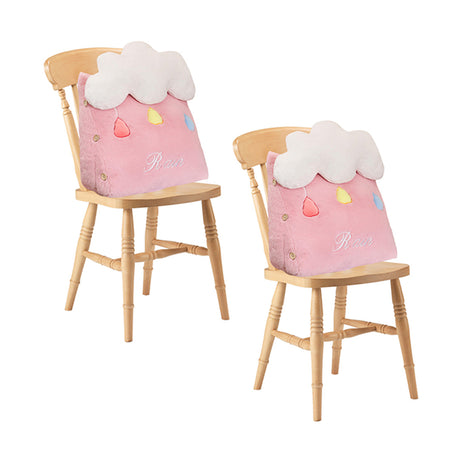 SOGA 2X Pink Cute Cloud Cushion Soft Leaning Lumbar Wedge Pillow Bedside Plush Home Decor - Cafe Supply