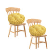 SOGA 2X Yellow Round Cushion Soft Leaning Plush Backrest Throw Seat Pillow Home Office Decor - Cafe Supply