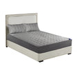 SOGA Grey 153cm Wide Mattress Cover Thick Quilted Stretchable Bed Spread Sheet Protector with Pillow Covers - Cafe Supply