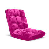 SOGA Floor Recliner Folding Lounge Sofa Futon Couch Folding Chair Cushion Pink - Cafe Supply