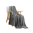 SOGA GreyThrow Blanket Warm Cozy Striped Pattern Thin Flannel Coverlet Fleece Bed Sofa Comforter - Cafe Supply